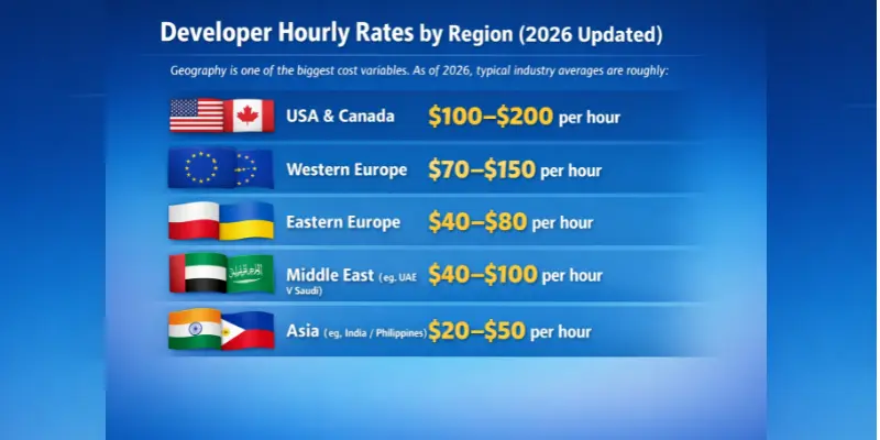 developer hourly rates by region