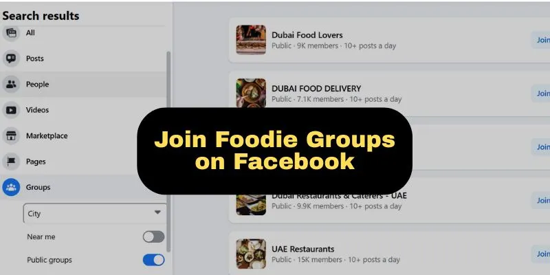 join foodie groups on facebook